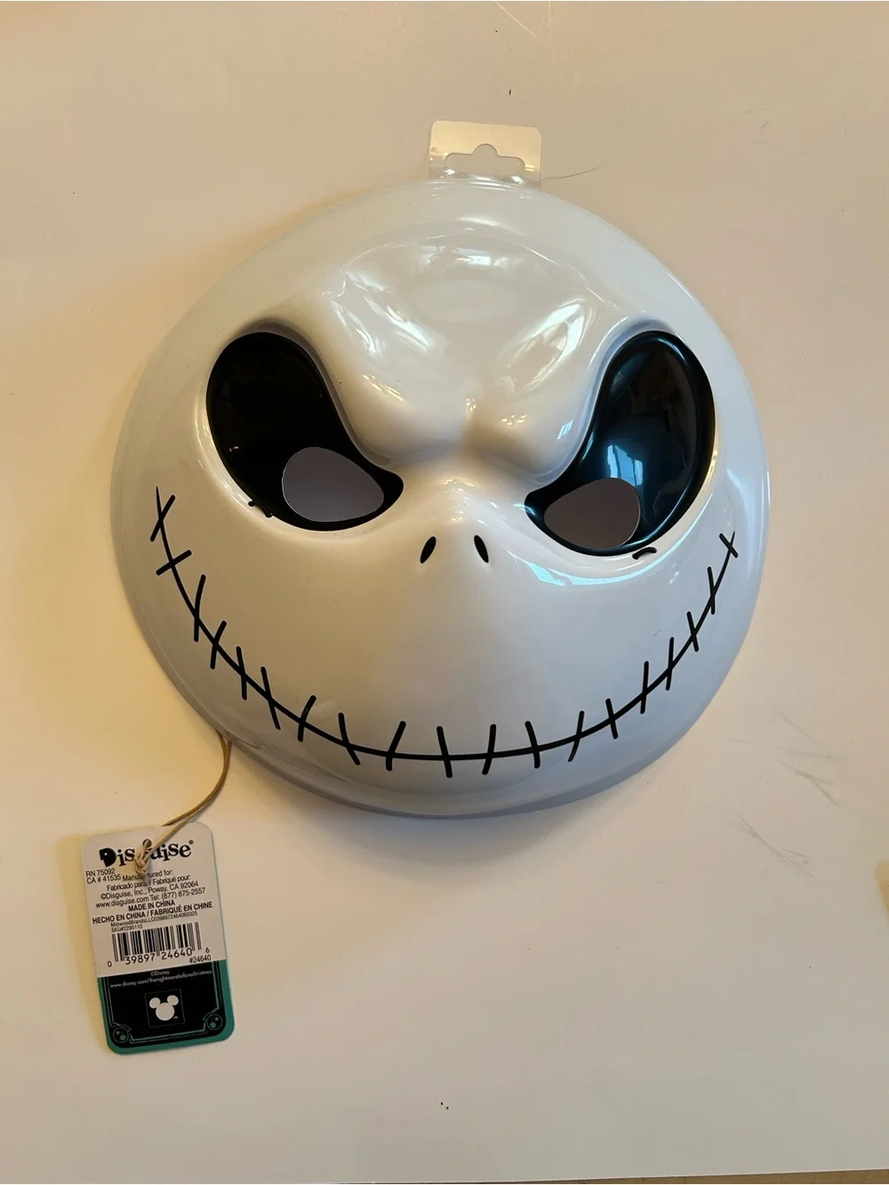 The Nightmare before Christmas Jack Skellington Mask w/ Elastic Strap One Size - Picture 2 of 6